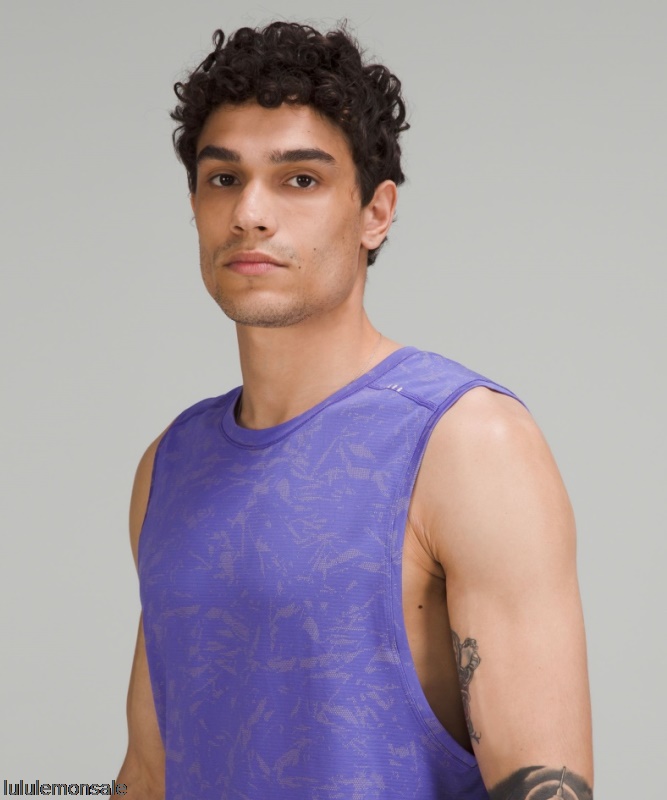 Lululemon Deutschland DELULU975 | Metal Vent Tech ärmelloses Shirt 20 Block Floral Prosecco